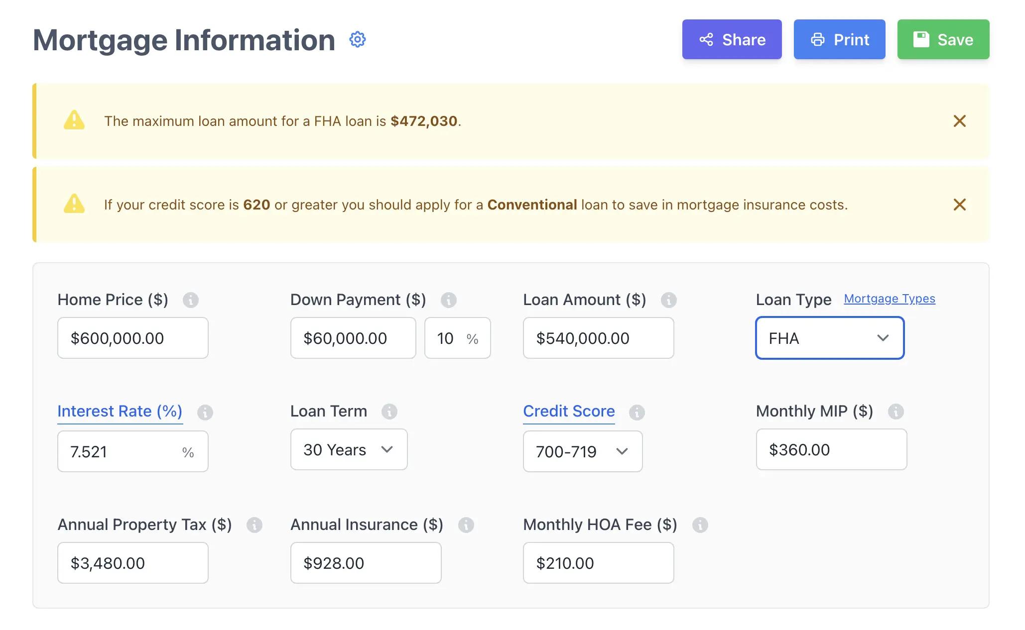 Mortgage Information